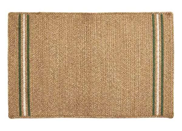 Green Striped Woven Accent Rug, 24x36