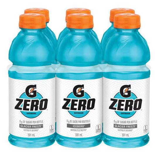 Gatorade Zero Glacier Freeze Sports Drink (6 ct, 591 ml)