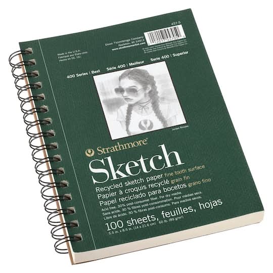 Strathmore 400 Series Recycled Sketch Paper Pad, 5.5 In * 8.5 In