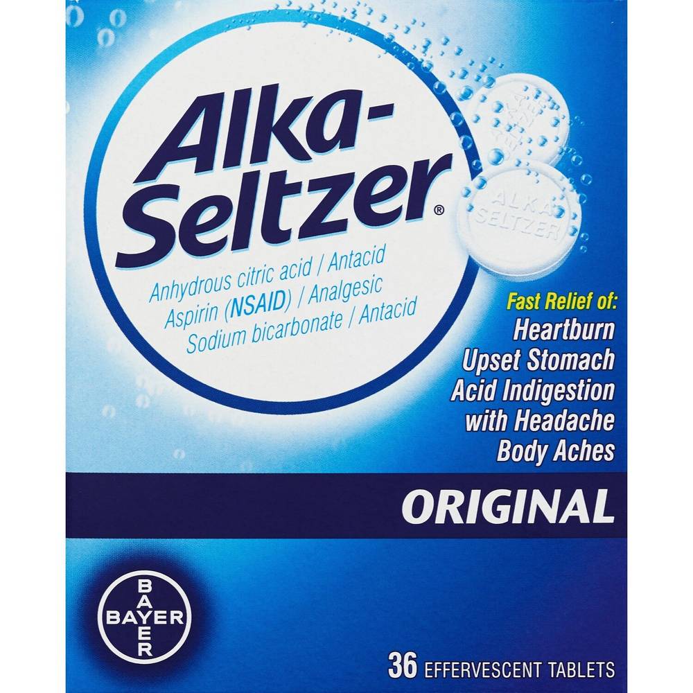 Alka-Seltzer Original Effervescent Tablets, 36 CT
