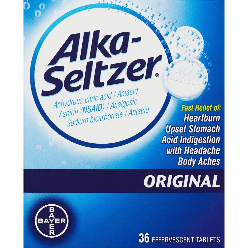 Alka-Seltzer Original Effervescent Tablets, 36 Ct