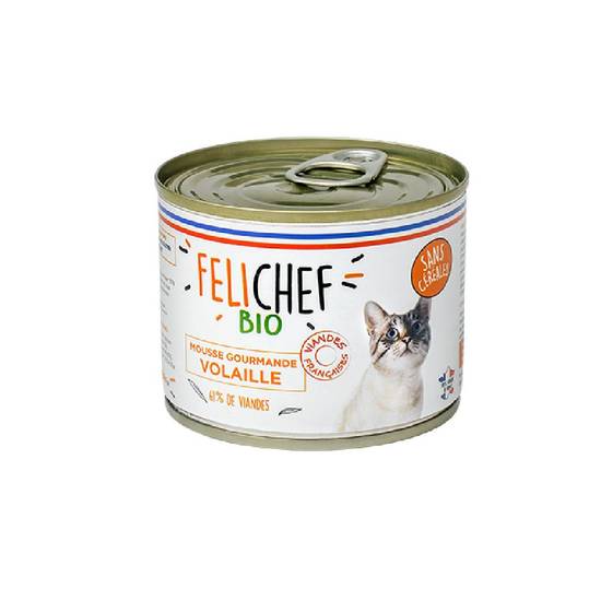 Mousse volaille chat adulte 200g - FELICHEF - BIO