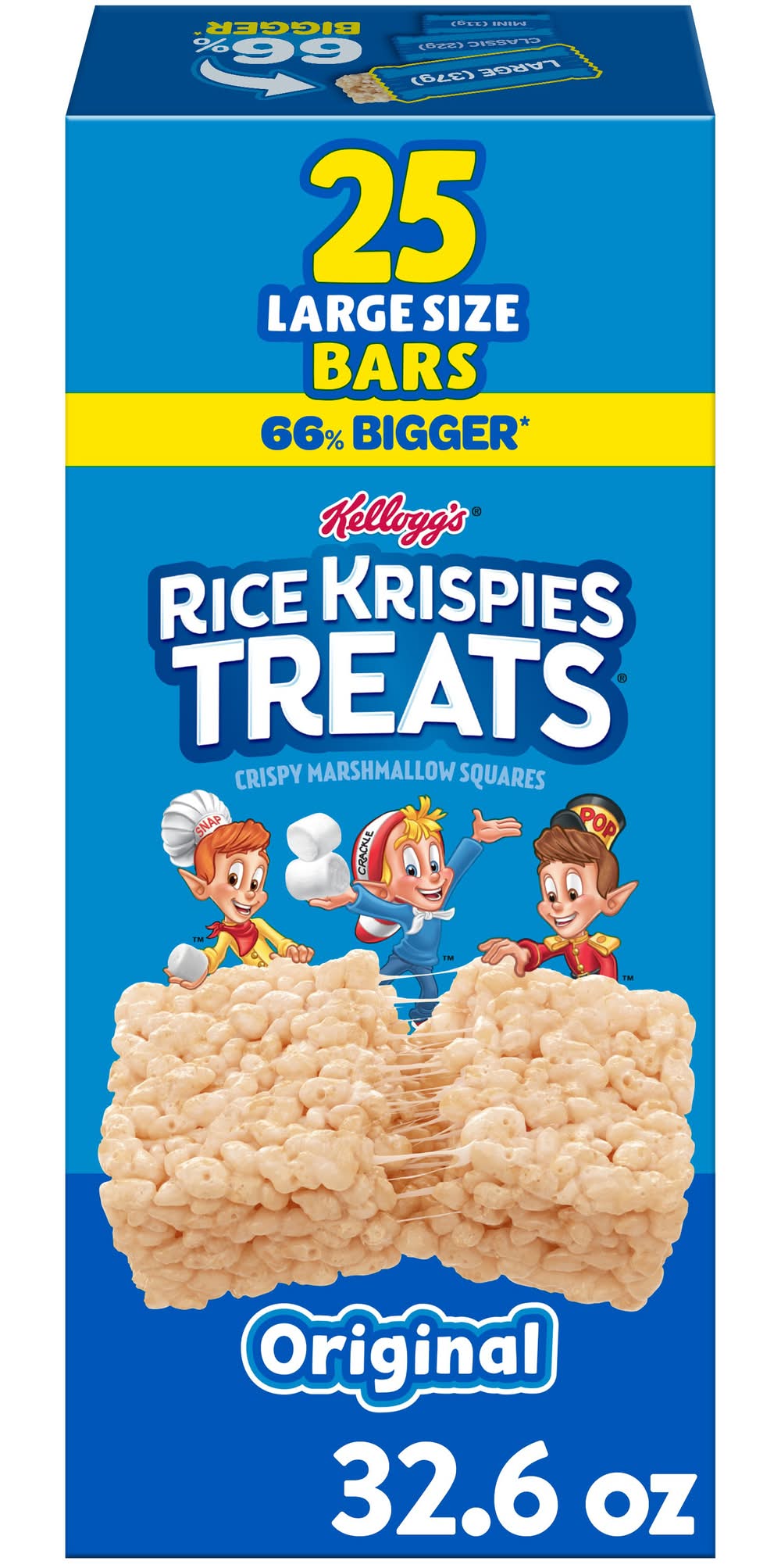 Kellogg's Original Rice Krispies Marshmallow Treats (1.3 oz, 25 ct)