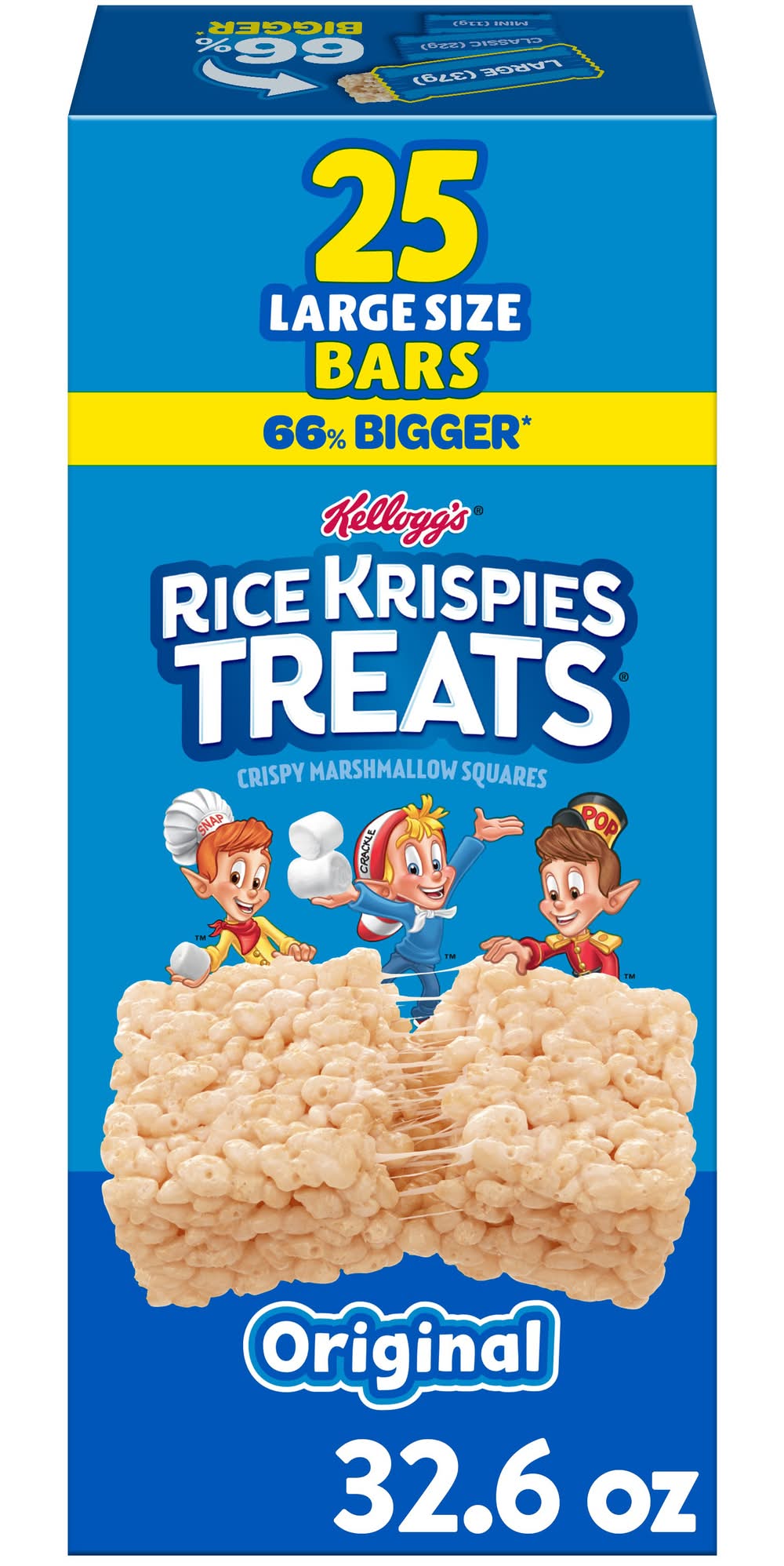 Kellogg's Original Rice Krispies Marshmallow Treats (1.3 oz, 25 ct)