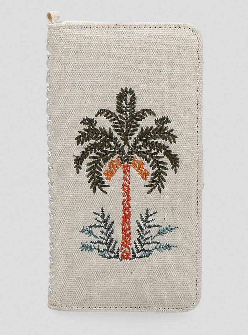 Umbrale Billetera Canvas Bordado Playero diseño 1 talla única