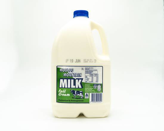 Mooloo Milk Mountain Full Cream Milk 3L