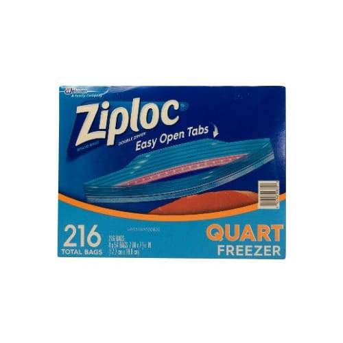 Ziploc Quart Freezer Bags (216 ct)