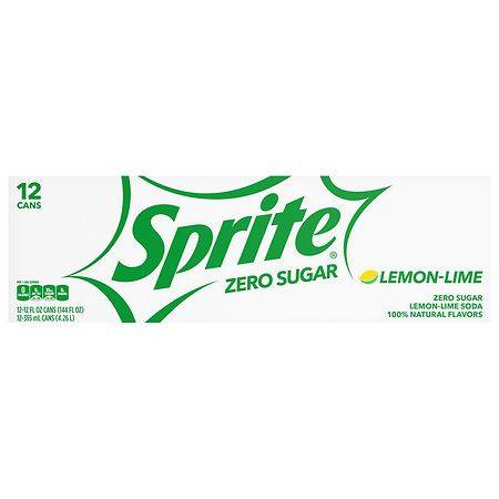 Sprite Soda, Zero Sugar, Lemon-Lime Lemon-Lime - 12.0 fl oz x 12 pack