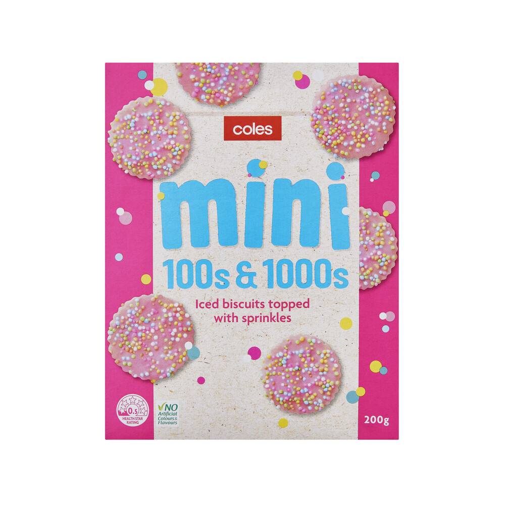 Coles 100's & 1000's Kids Mini Biscuits 200g