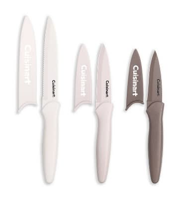 Cuisinart Nonstick Utility & Paring Knife Set With Blade Guards, Assorted (6 ct)