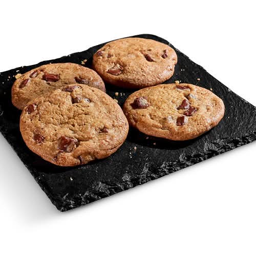 Vier ofenfrische Chocolate Soft-Cookies
