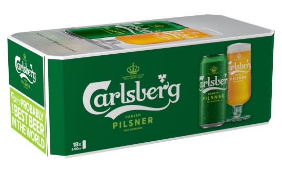 Carlsberg Danish Pilsner Lager Beer (18 x 440ml)