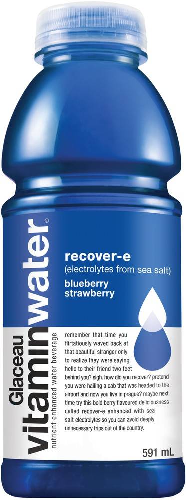 Glacéau Vitaminwater Recover E Blueberry Strawberry Electrolyte (591 ml)