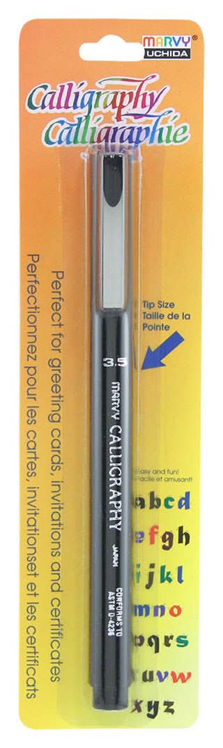 Marvy Uchida Calligraphy Pen, 3.5 mm, Black