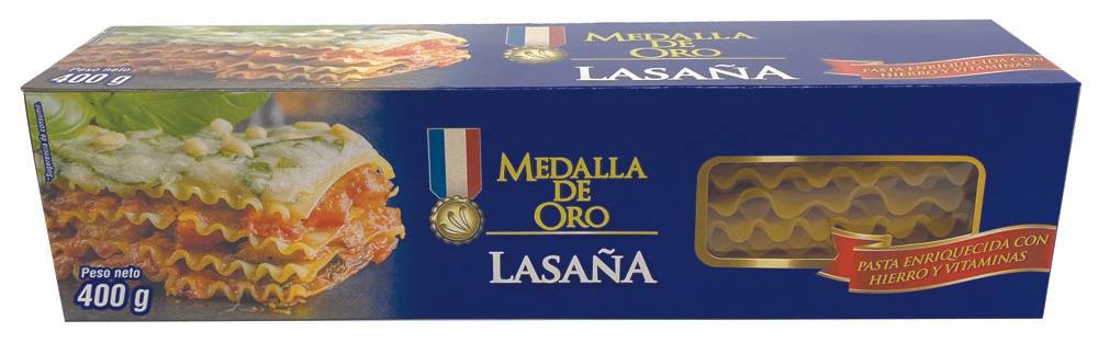 Medalla de oro pasta lasaña (caja 400 g)