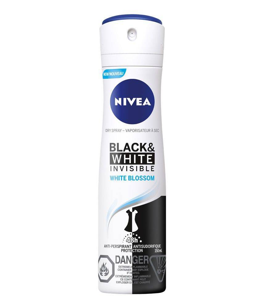 Nivea vaporisateur à sec invisible white blossom (150ml) - black & white invisible white blossom deodorant (150 ml)