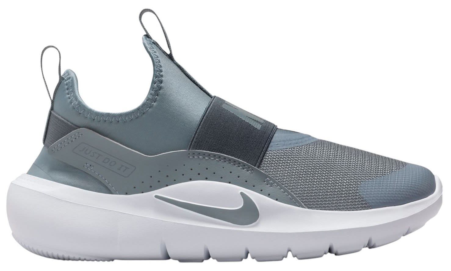 Nike Kids' Grade School Flex Runner 4 Shoes (Grey/White, 7.0)