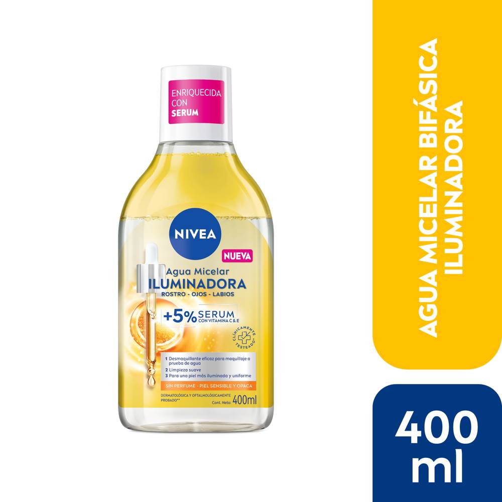 AGUA MICEAR NIVEA ILUMINADORA 400ML