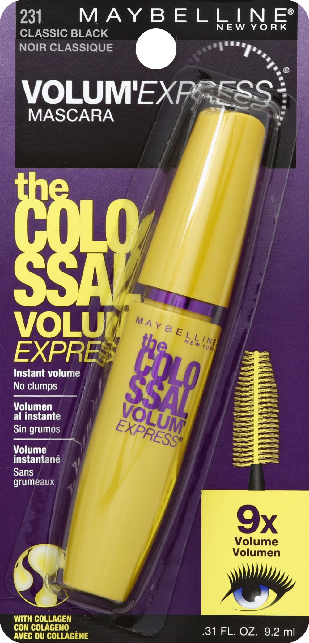 Maybelline The Colossal Volum' Express Mascara, Classic Black (0.31 fl oz)