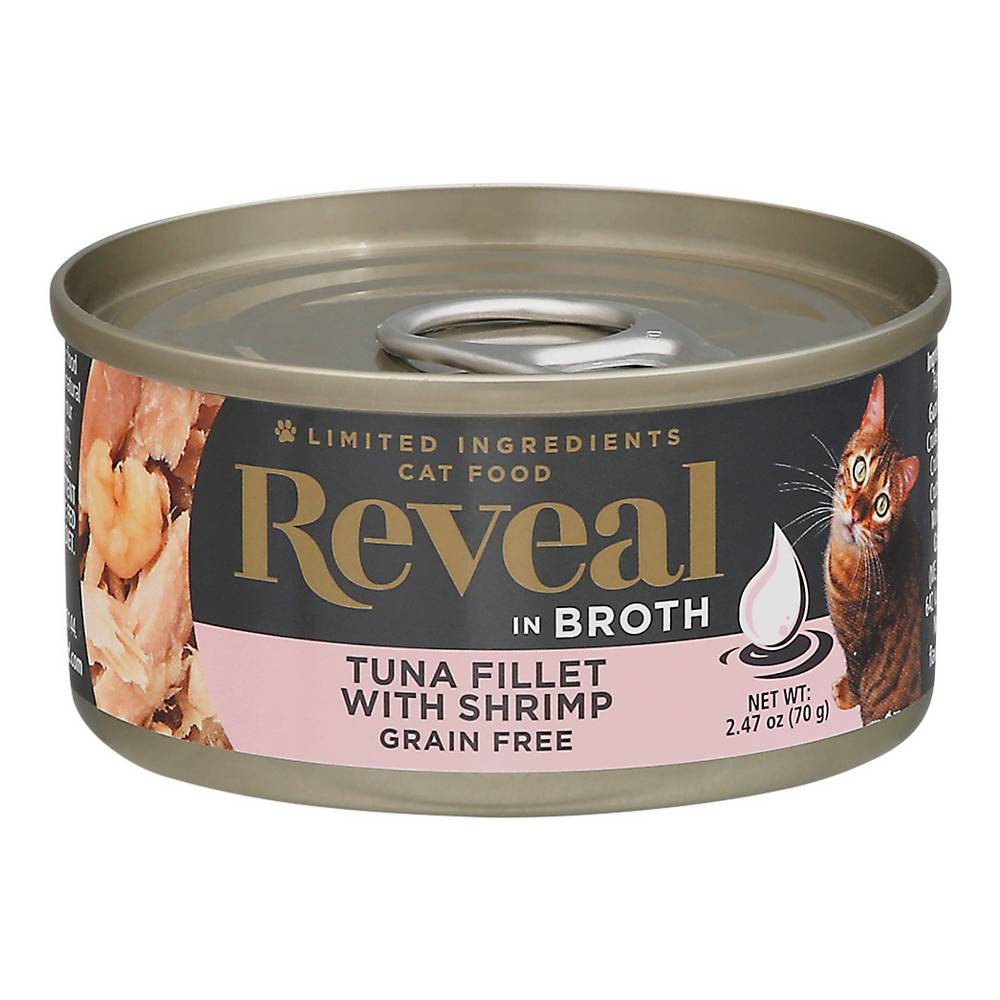 Reveal Pet Food Tuna Fillet With Shrimp in Broth Cat Food (2.5 oz)