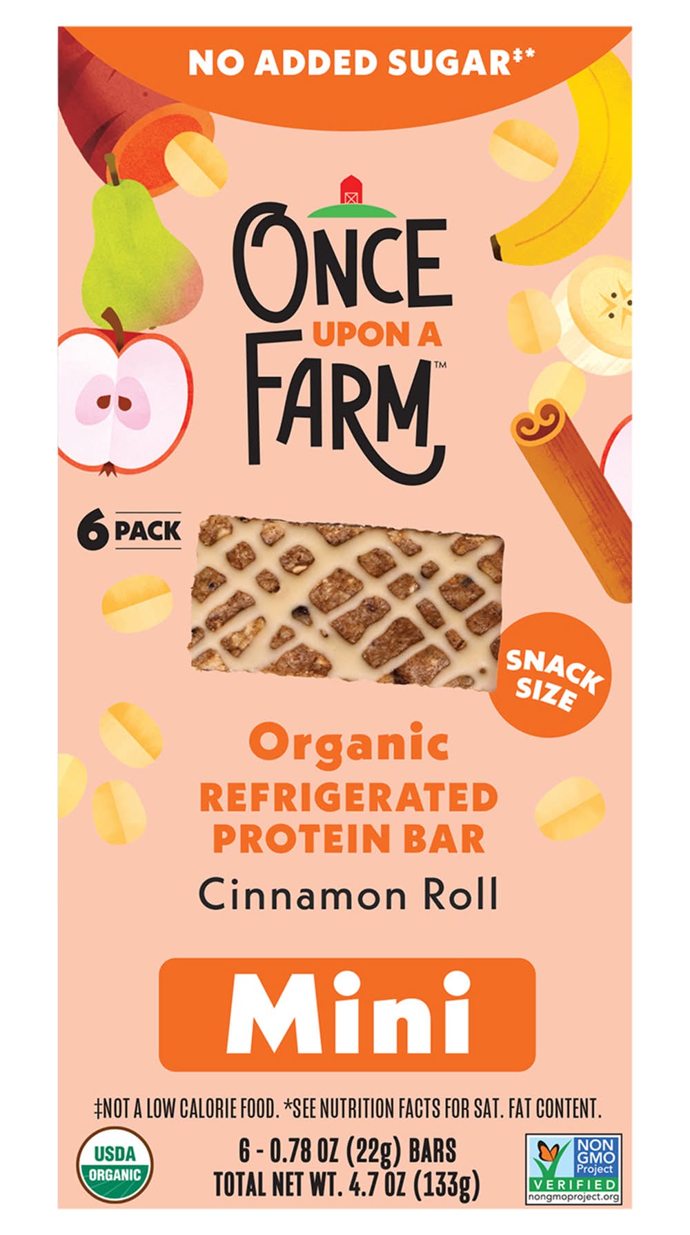 Once Upon a Farm Protein Bars, Cinnamon Roll (4.68 oz, 6 ct)