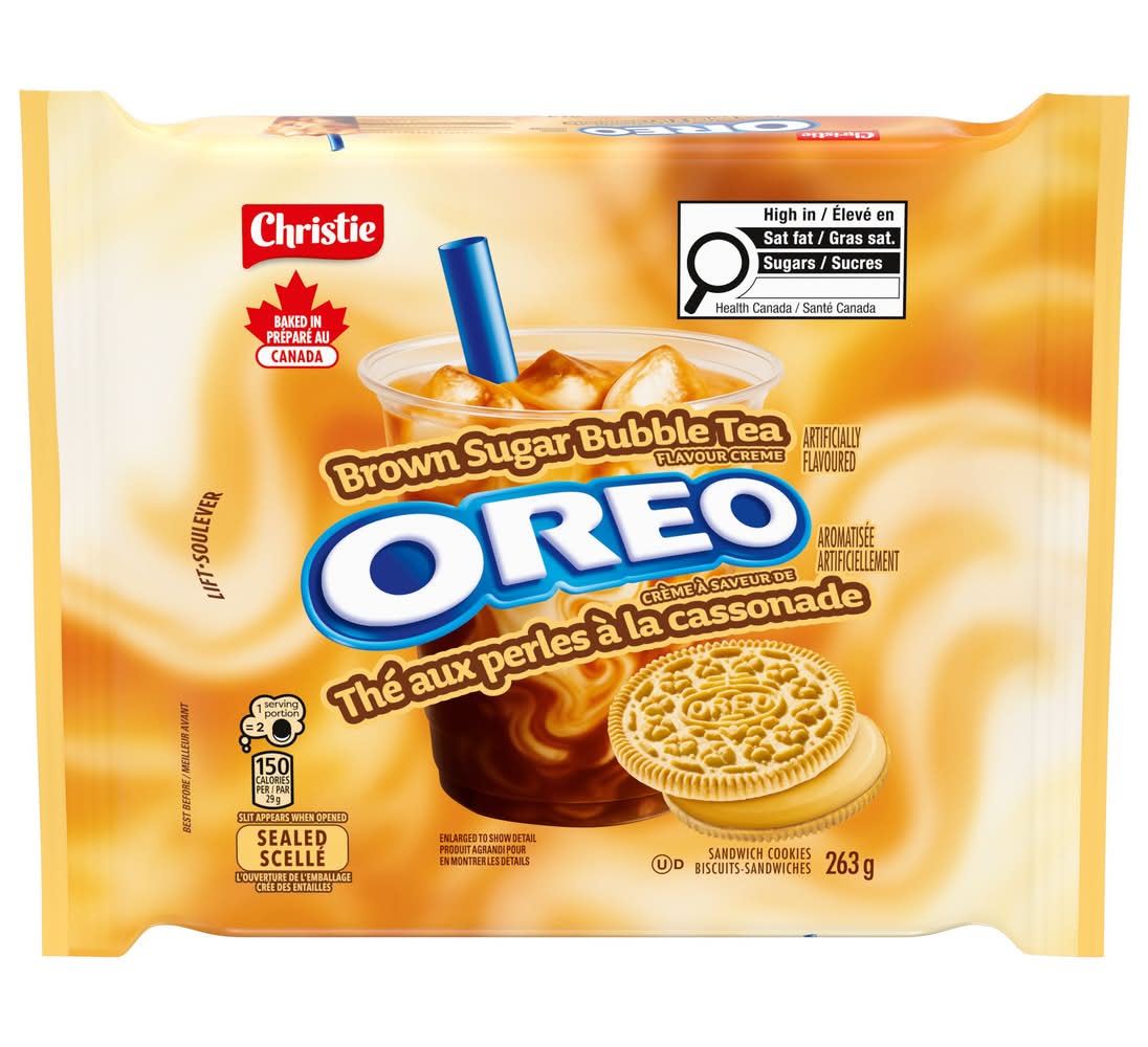 Oreo Sandwich Cookies, Brown Sugar Bubble Tea (0.26 kg)