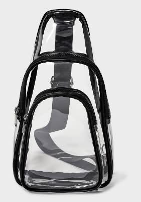 Wild Fable Flap Sling Crossbody Bag, 26 in, Clear