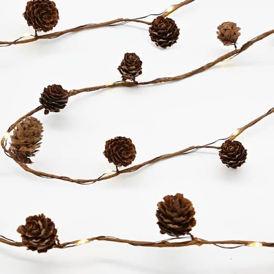 Ashland Warm White Led Pinecone String Lights, 6 ft (16 ct)