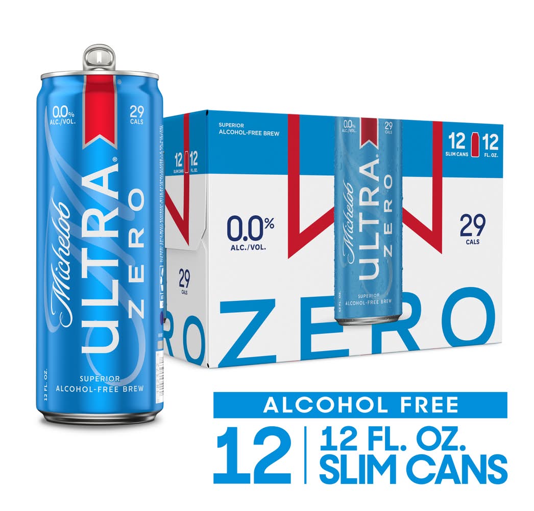 Michelob Ultra Zero Superior Non Alcohol Beer (12 x 12 fl oz)