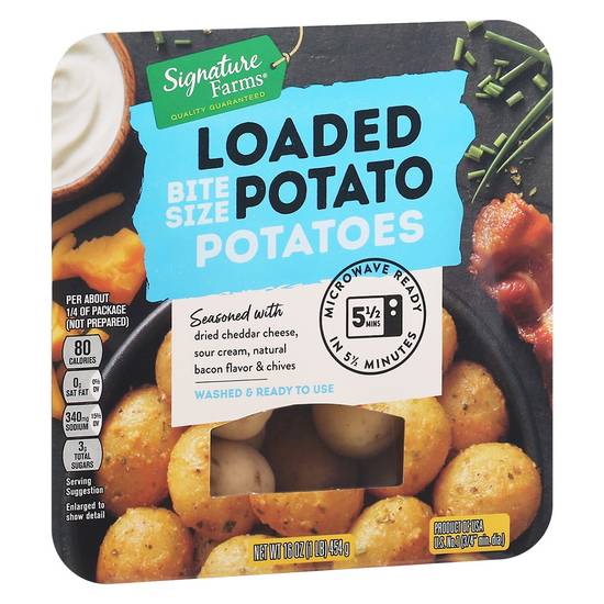 Order Signature Farms · Bite Size Loaded Potatoes (16 oz) food online from Safeway store, Eureka on bringmethat.com
