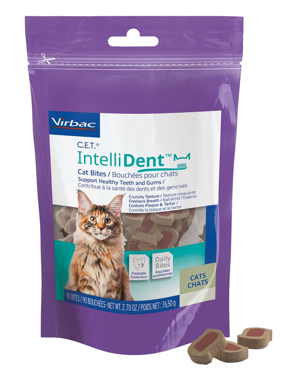 Virbac® C.E.T.® IntelliDent Cat Bites (Size: 90 Count)