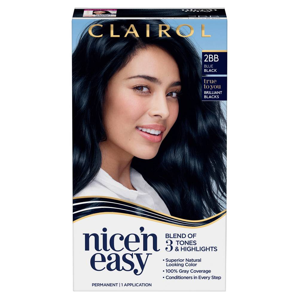 Clairol Nice'n Easy Permanent Hair Color, 2BB Blue Black