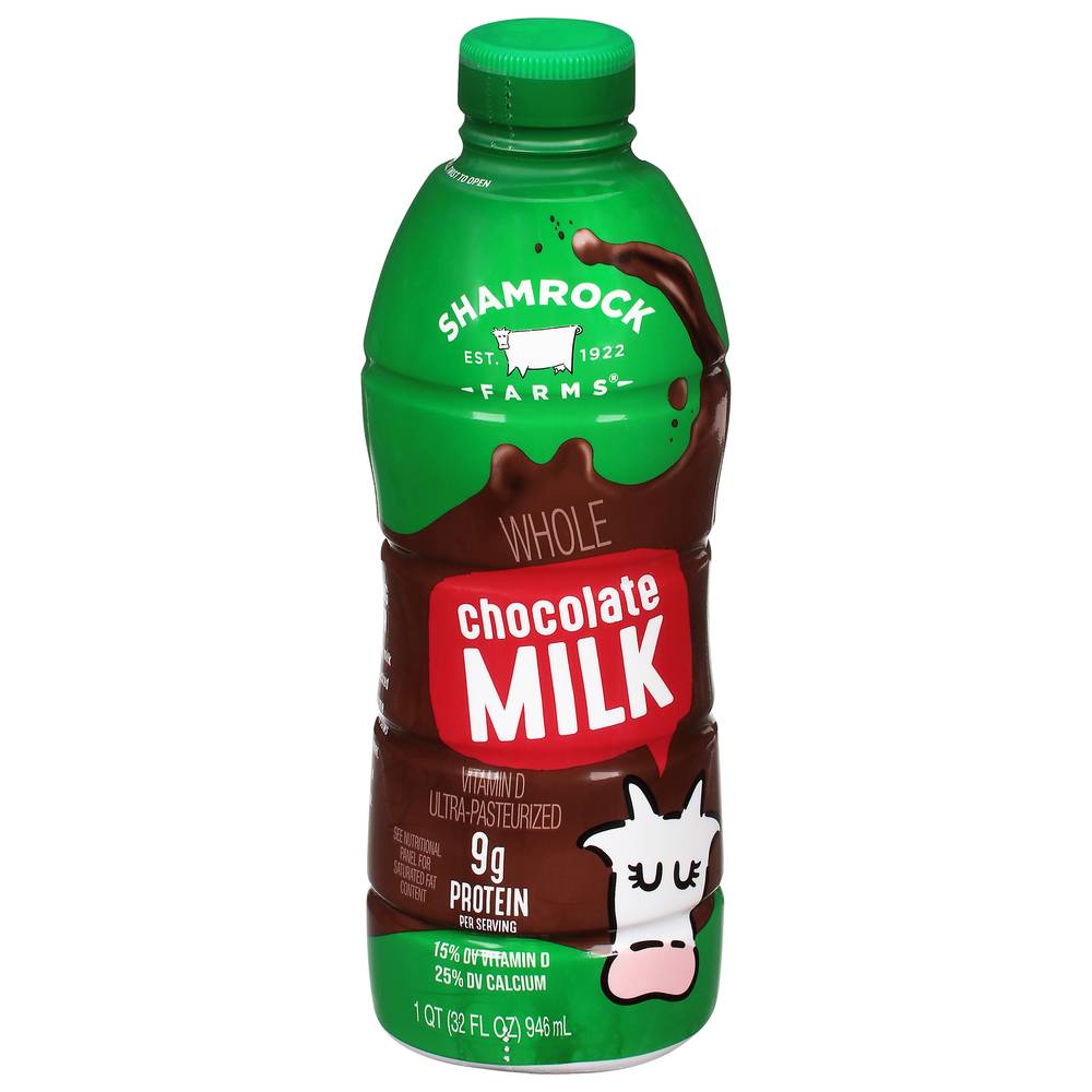 Shamrock Farms Vitamin D Whole Milk, Chocolate (1 qt)