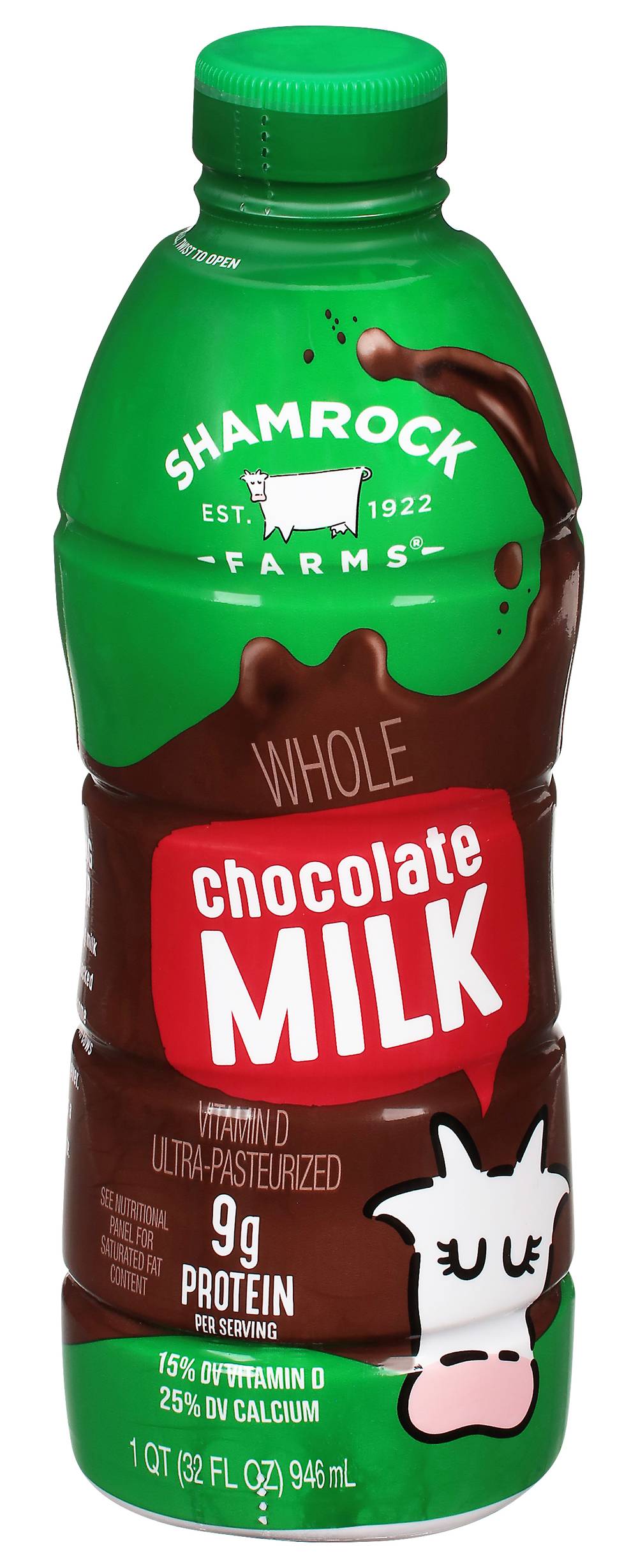 Shamrock Farms Vitamin D Whole Milk, Chocolate (1 qt)