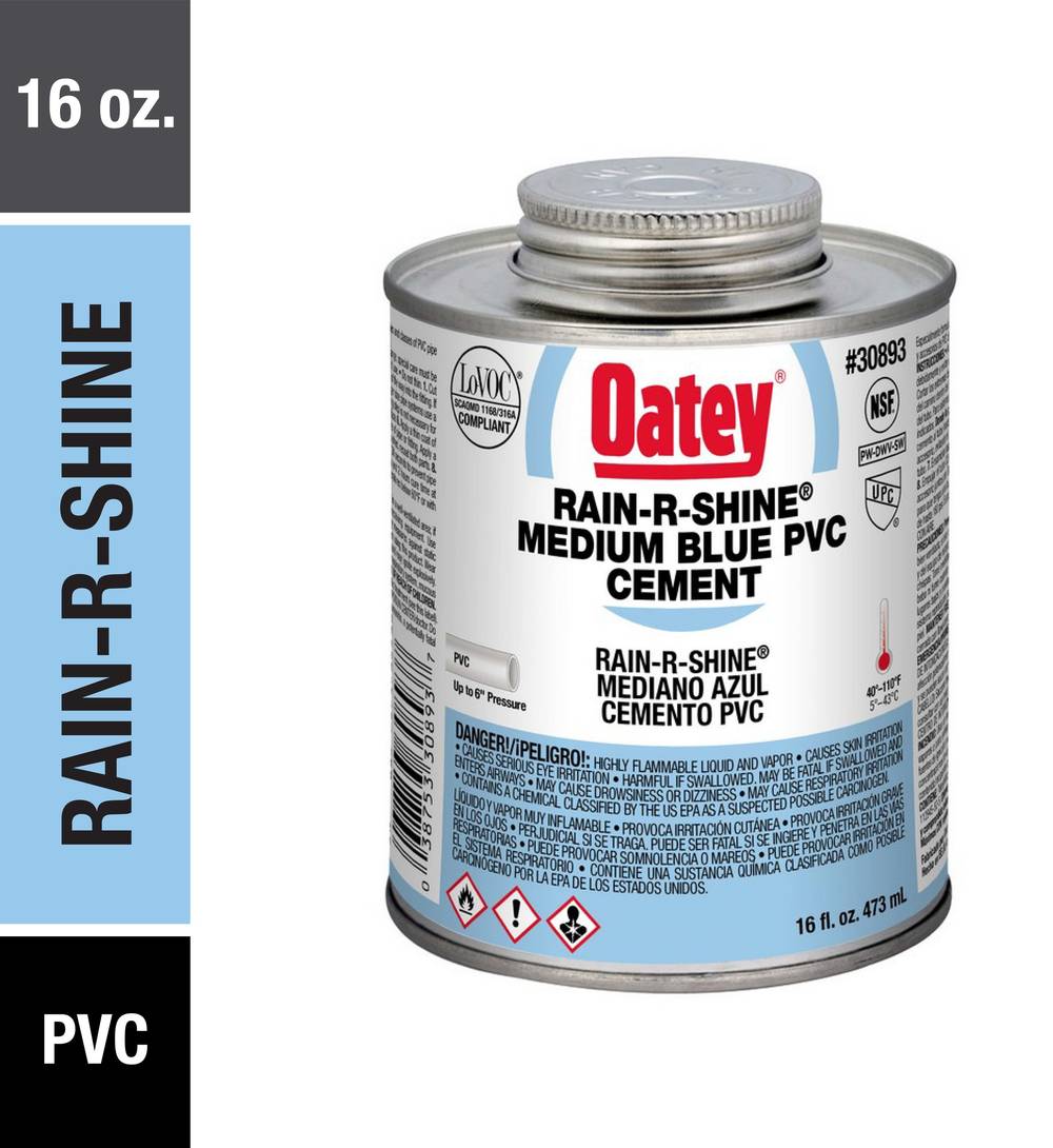 Oatey Rain-R-Shine 16-fl oz Blue PVC cement | 30893L