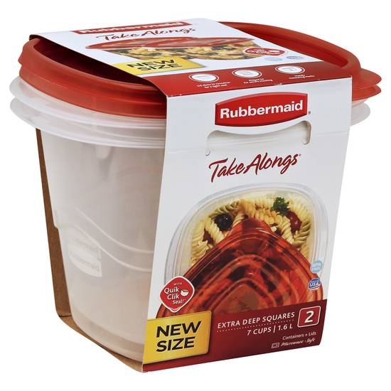 Rubbermaid Take Alongs Extra Deep Square Containers & Lids (2 ct)