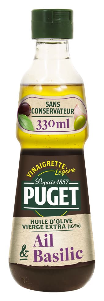 Puget - Vinaigrette légère biphasée vinaigre de xérès ail basilic (330ml)