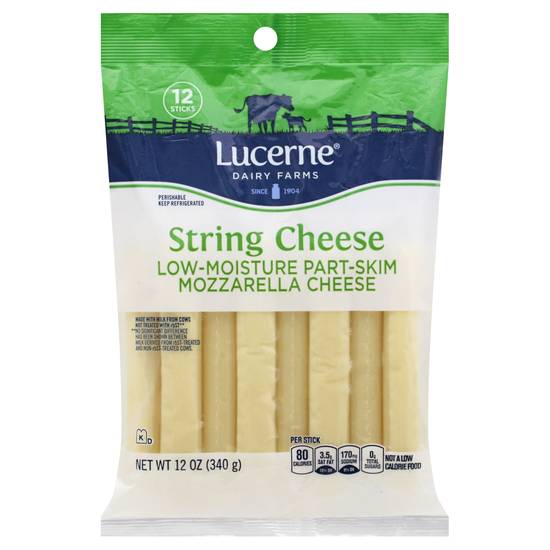 Lucerne Low Moisture Part-Skim Mozzarella String Cheese (12 ct)