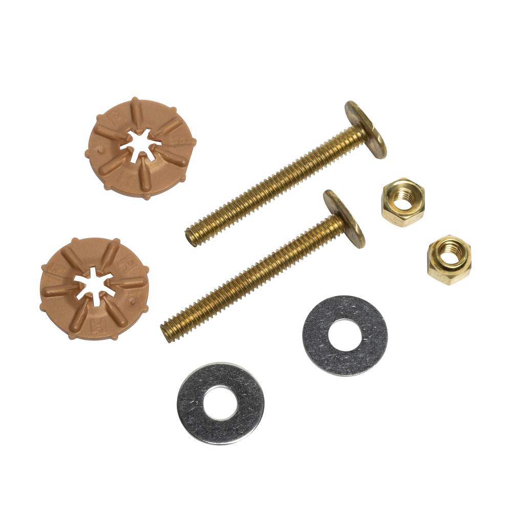 Oatey Johni Quick Bolts Brass Toilet Hardware Kit | 27904L