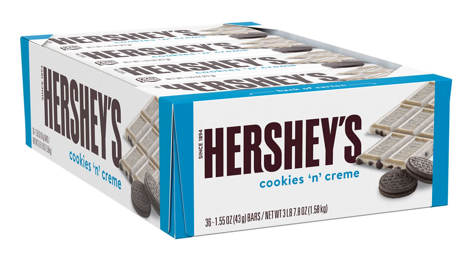 Hershey's Chocolate Bars, Cookies N' Creme (36 x 1.55 oz)