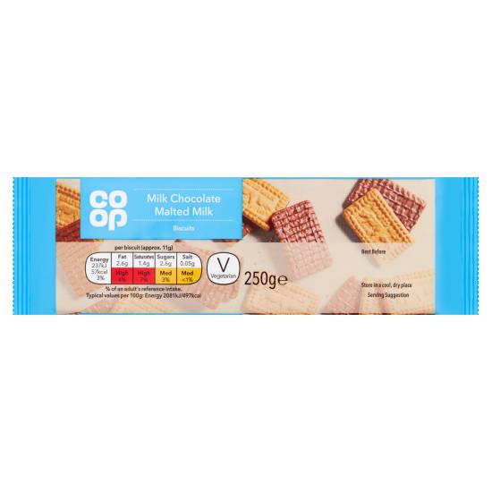 Co-op Milk Chocolate Malted Milk Biscuits (250g)