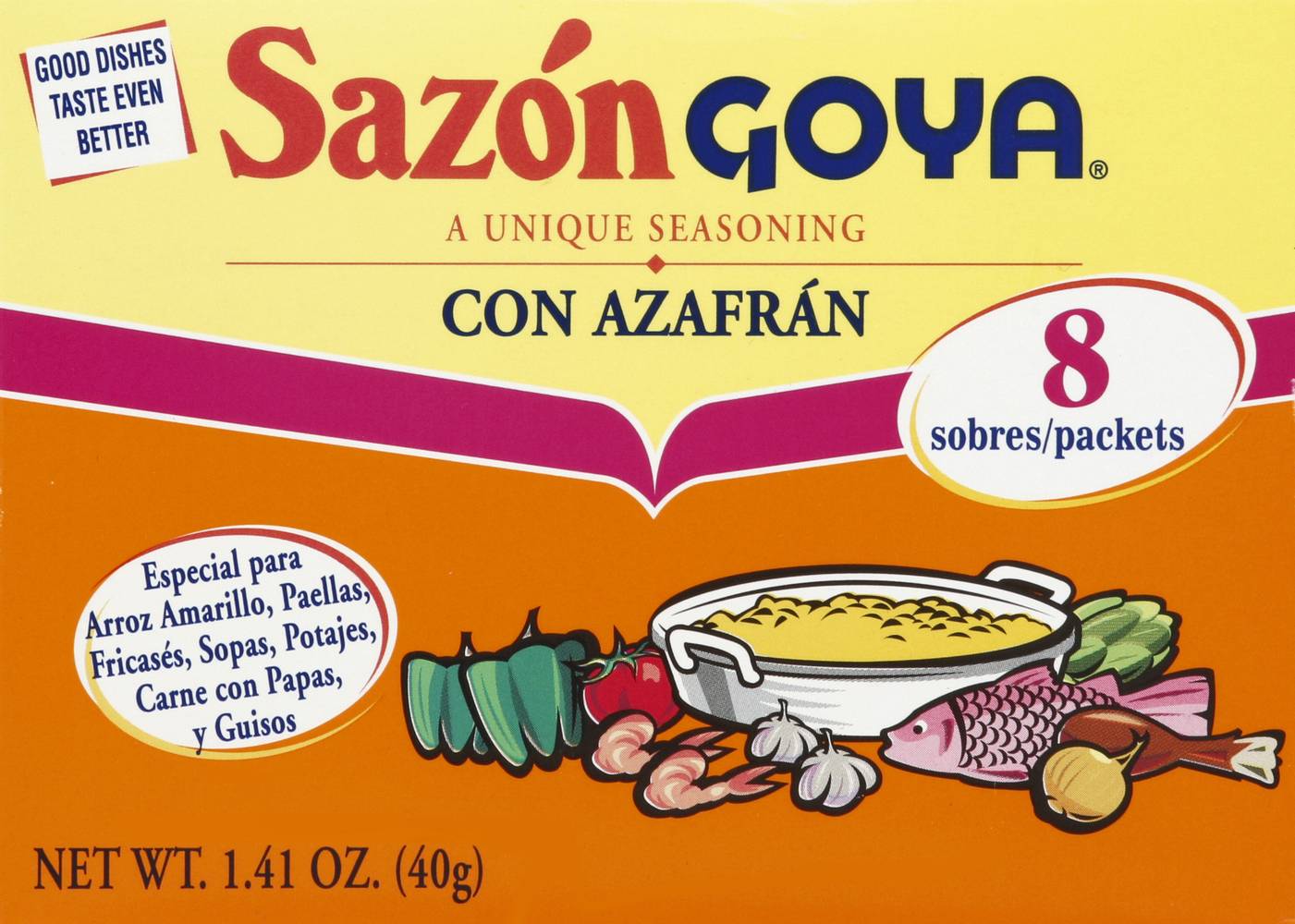 Sazon Goya Seasoning With Con Azafran (1.41 oz)