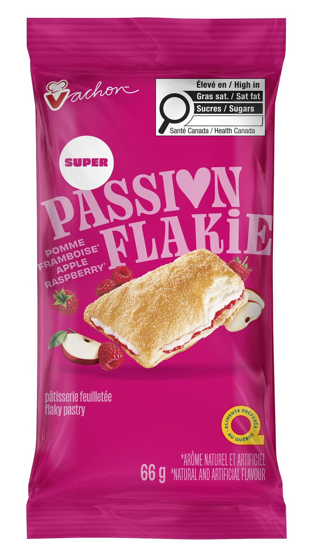 Vachon feuilletés aux pommes et aux framboises (66 g) - super apple raspberry passion flakie (66 g)