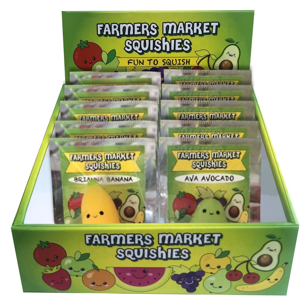 Zorbitz Squisamals Squishy Fruits And Vegetables Assorted 20 Pc