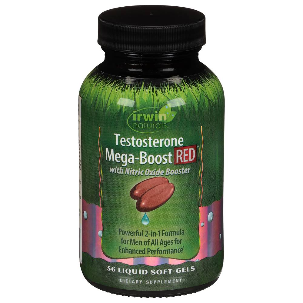 Irwin Naturals Testosterone Mega-Boost Red Liquid Soft-Gels (0.7 lbs)