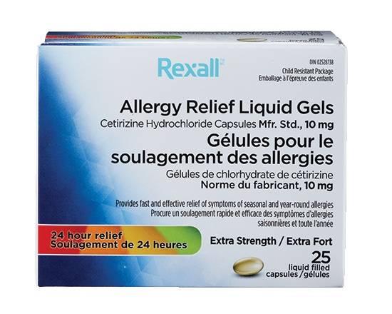 Rexall 10 Mg Allergy Relief Liquid Gels (25 ct)