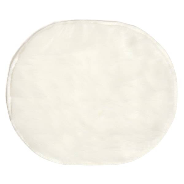 U Brands® Round Fur Locker Rug, 11-7/16" H x 9-13/16" W x 2"D, White