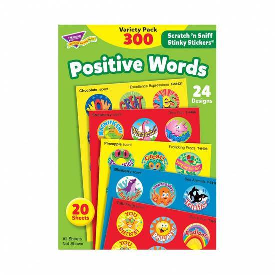 Trend Enterprises Positive Words Stinky Stickers Variety pack