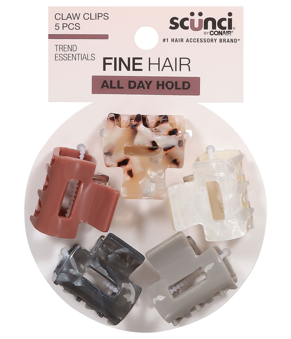 Scunci Claw Hair Clips (5 ct)
