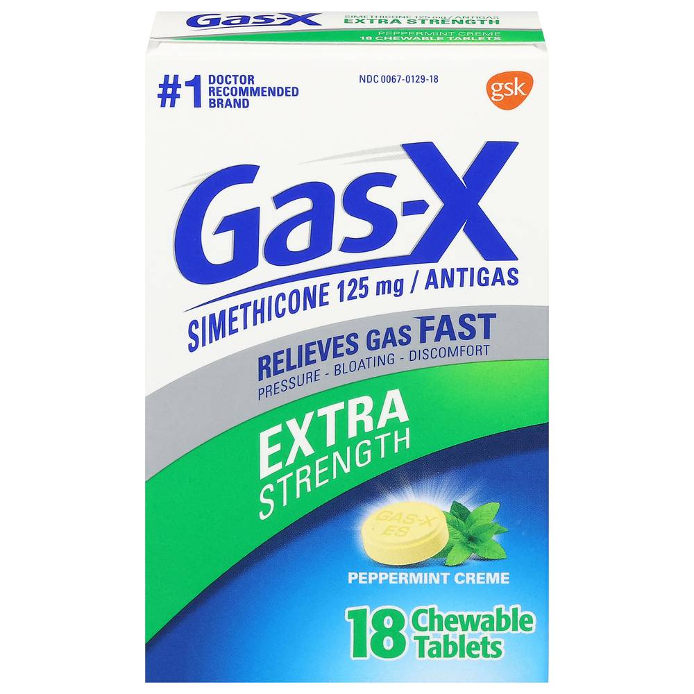 Gas-X Extra Strength Peppermint Creme Antigas Chewable Tablets (1.3 oz)